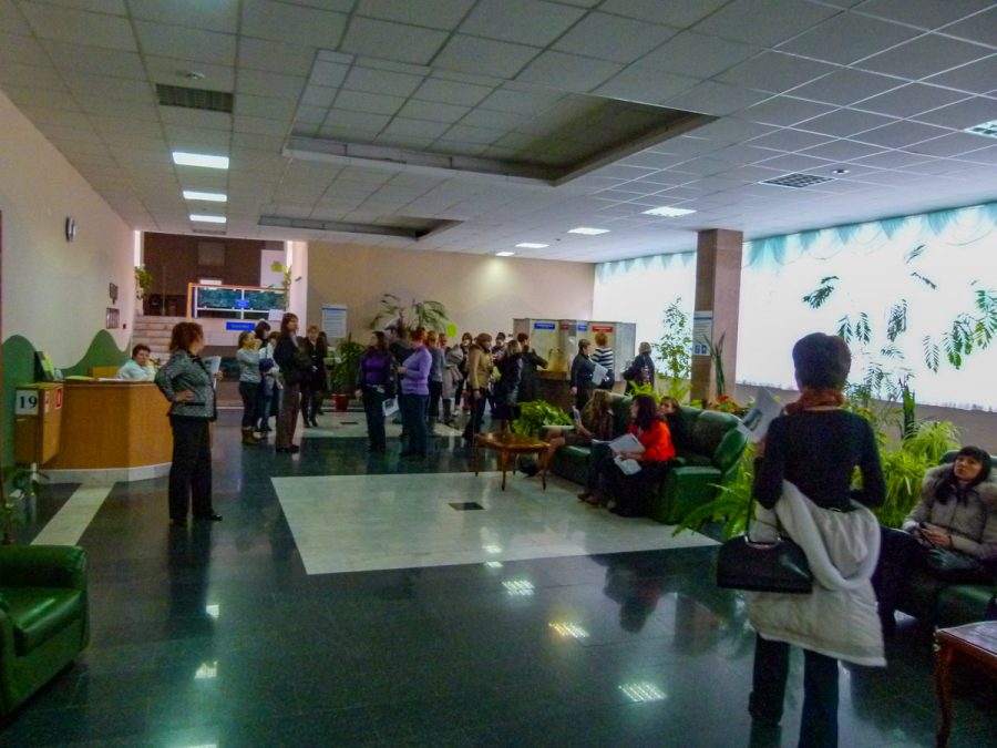 Холл в санатории Лесной в городе Железноводске - фотография